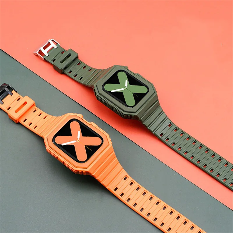 for Apple Watch Series 7 6 5 4 3 2 SE Tough Armor TPU Protective Case Wrist Band Strap Bracelet Cover
for Apple Watch Series 7 6 5 4 3 2 SE Tough Armor TPU Protective Case Wrist Band Strap Bracelet Cover