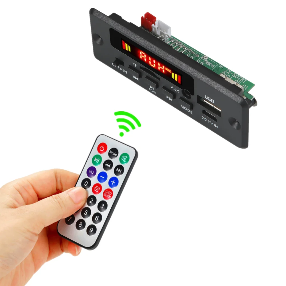 Color Screen 12V MP3 Decoder Board TWS Bluetooth 5.0 Wireless Audio Module Support APE USB AUX TF FM Radio For Car accessories
Color Screen 12V MP3 Decoder Board TWS Bluetooth 5.0 Wireless Audio Module Support APE USB AUX TF FM Radio For Car accessories