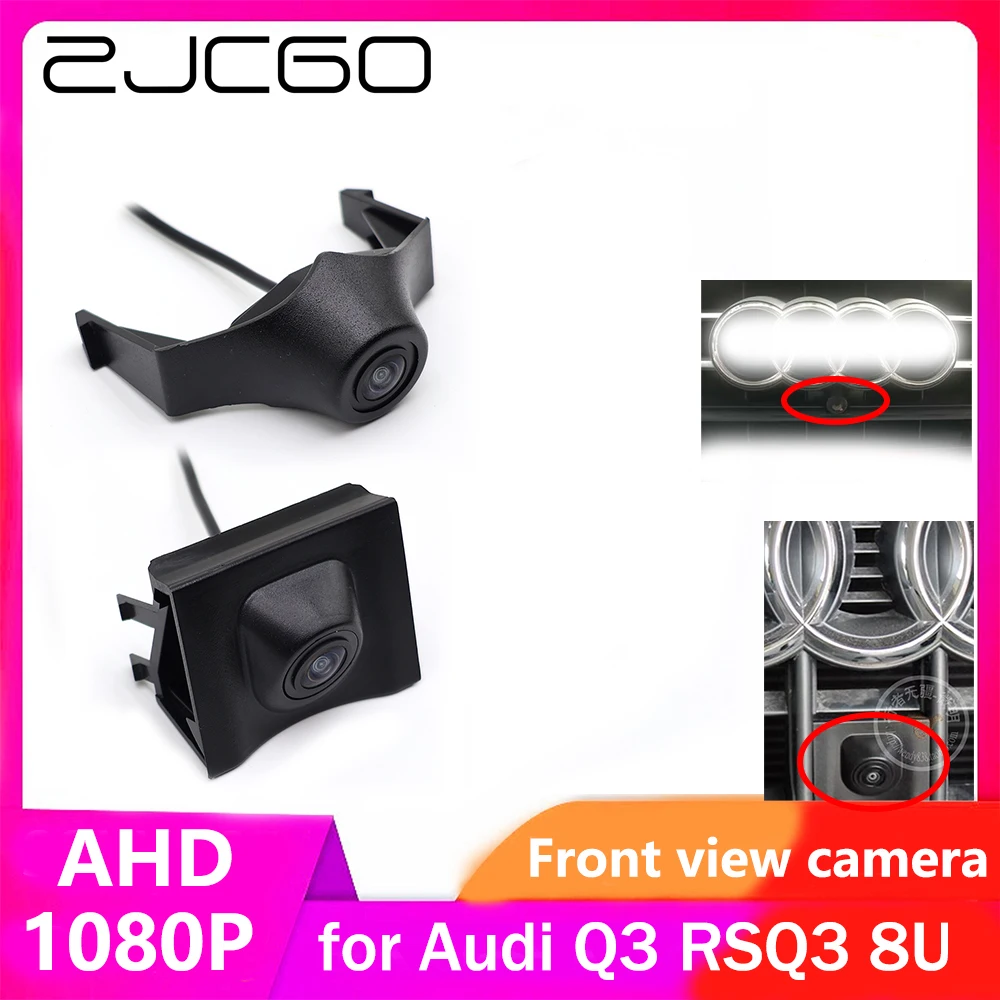 ZJCGO AHD CVBS 1080P 170 ° Автомобильный логотип парковочная камера переднего вида для Audi Q3