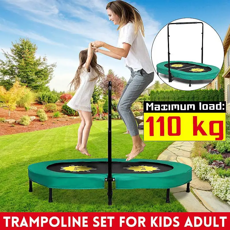 220lbs 4.7ft Indoor Trampoline with Adjustable Handle, Double Small Trampoline for Outdoor Jumping Exercise For Kid Children
220lbs 4.7ft Indoor Trampoline with Adjustable Handle, Double Small Trampoline for Outdoor Jumping Exercise For Kid Children