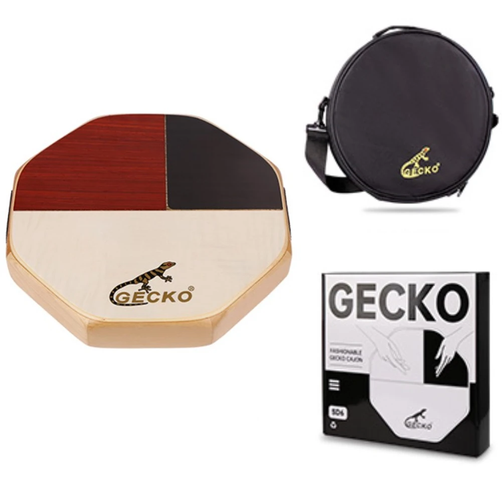 

Cajon Box Drum With Carrying Bag Percussion Instrument Tambourines With High / Low Bongo Anf Snare Portable Travel Compact