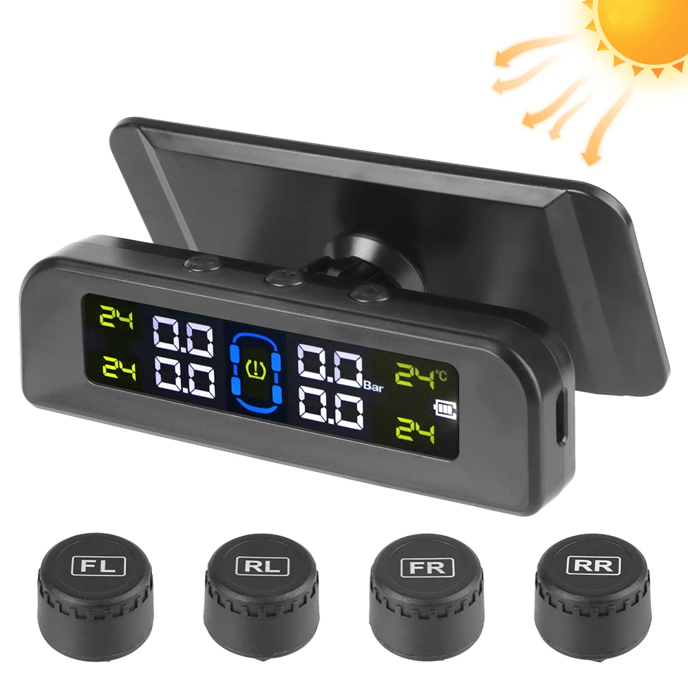 Автоматическая Система Контроля Давления В Шинах (TPMS) С 4 Датчиками, Беспроводная, На Солнечной Батарее
Автоматическая Система Контроля Давления В Шинах (TPMS) С 4 Датчиками, Беспроводная, На Солнечной Батарее