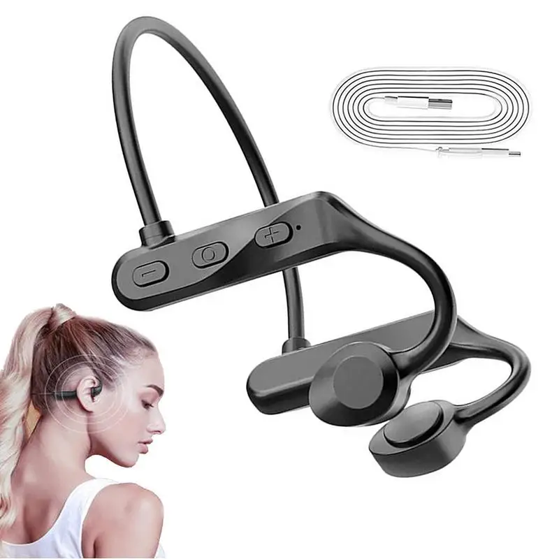 Wireless Bone Conduction Headphones Lightweight Blue Tooth 5.0 Sports Headset Sweatproof Wireless Earphones For Running Cycling
Wireless Bone Conduction Headphones Lightweight Blue Tooth 5.0 Sports Headset Sweatproof Wireless Earphones For Running Cycling