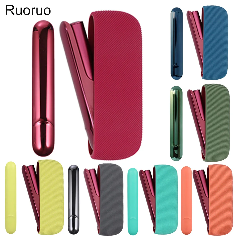 

Боковая крышка RUORUO + силиконовый чехол для IQOS ILUMA, полная оболочка для IQOS 4, защитные аксессуары, 8 цветов