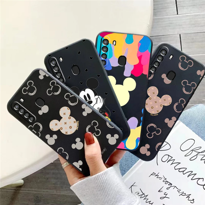 

Disney Mickey Mouse Phone Case For Samsung Galaxy A01 A02 A10 A10S A20 A31 A22 4G 5G Back Silicone Cover Funda Coque