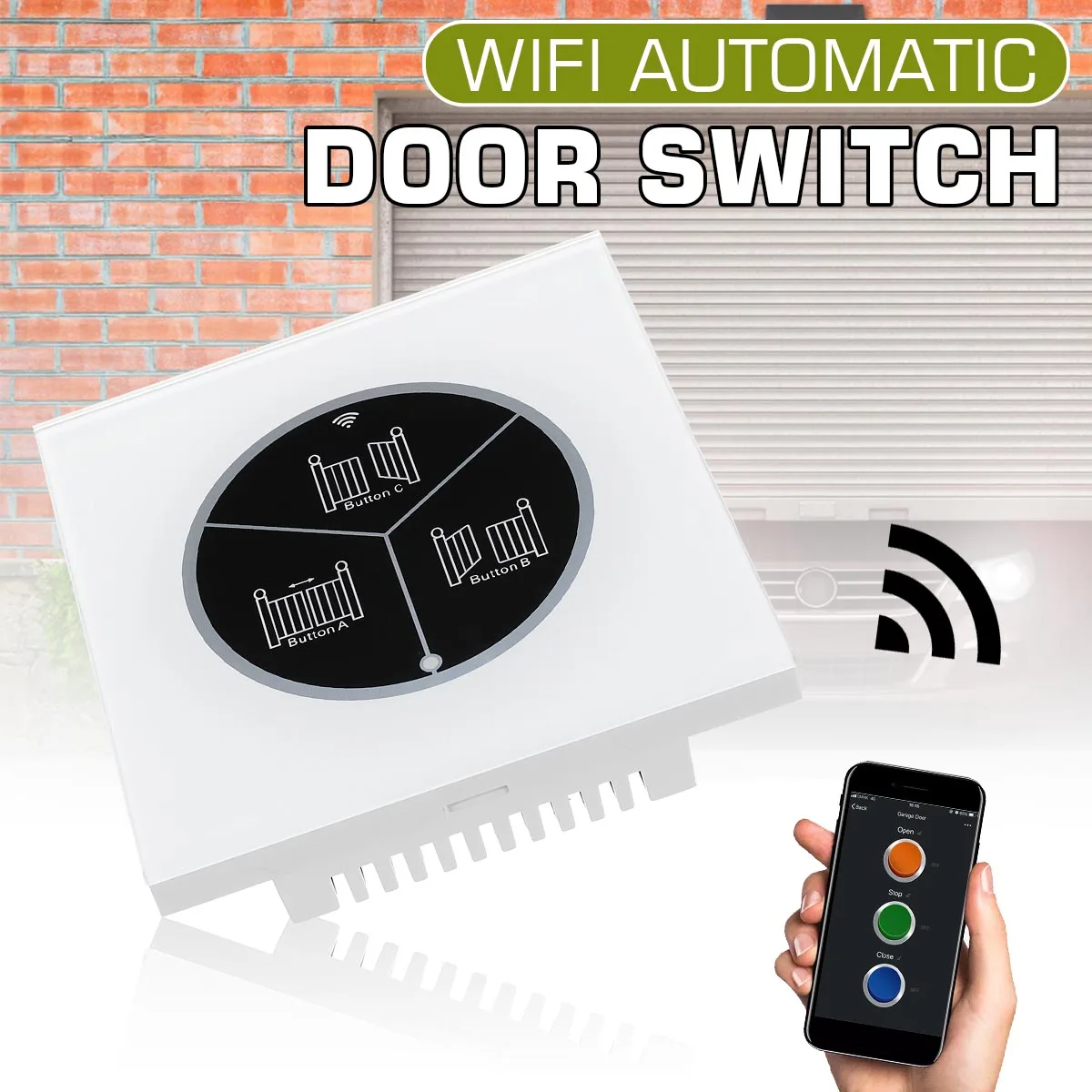 Universal Wireless Door Opener Controller Remote WIFI Switch By for Garage door, Rolling Gate, Courtyard automatic door, etc
Universal Wireless Door Opener Controller Remote WIFI Switch By for Garage door, Rolling Gate, Courtyard automatic door, etc