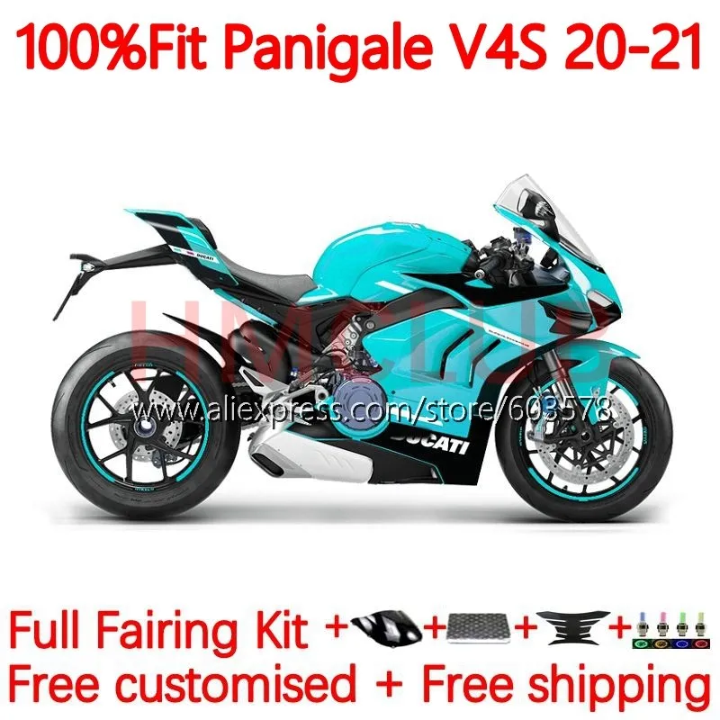 100% Fit OEM Body For DUCATI Panigale V 4 V4 S R V4S V4R V4-S V4-R 20 21 V-4S 2020 2021 Injection Fairing 168No.80 glossy cyan
100% Fit OEM Body For DUCATI Panigale V 4 V4 S R V4S V4R V4-S V4-R 20 21 V-4S 2020 2021 Injection Fairing 168No.80 glossy cyan