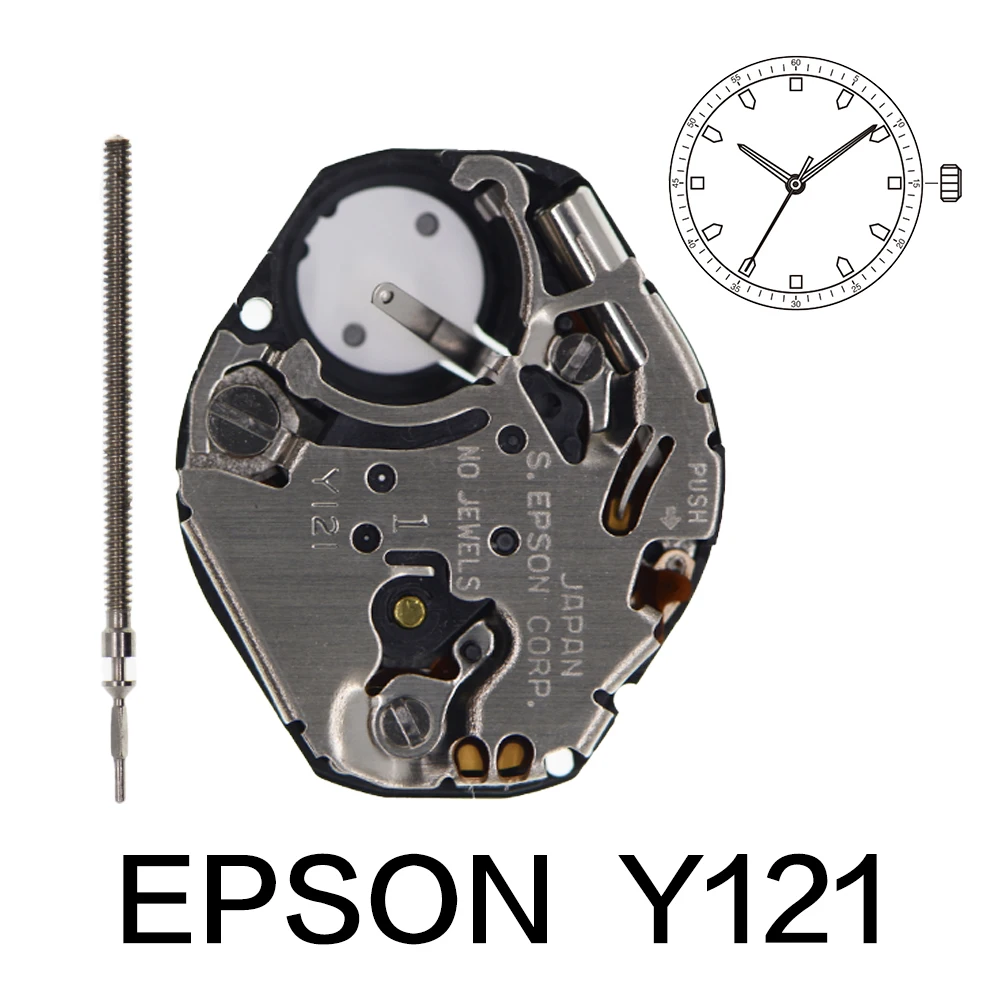 

Epson Y121 Quartz Movement Watch Y121 F1 Qarts Repair With Stem Watch Accessories Epson Corp No Jewels Type Instead Of AL21