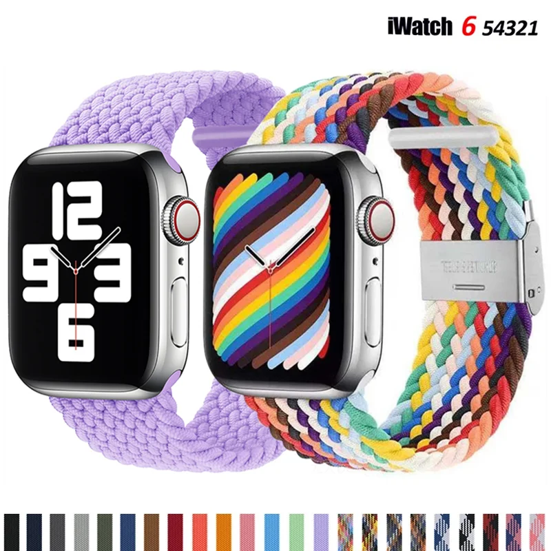 Adjustable Nylon Braided Solo Loop Strap For Apple Watch Band 45/44/42MM 38/40/41MM Bracelet Elastic Belt for iWatch 7 6 SE 5 4
Adjustable Nylon Braided Solo Loop Strap For Apple Watch Band 45/44/42MM 38/40/41MM Bracelet Elastic Belt for iWatch 7 6 SE 5 4