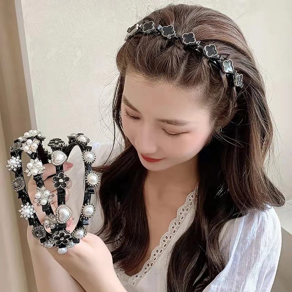 Fashion Pearl Non-Slip Rhinestone Hairbands Elastic Flower Women Hair Hoop Bands Headband Bezel Girls Hair Accessories Headdress
Fashion Pearl Non-Slip Rhinestone Hairbands Elastic Flower Women Hair Hoop Bands Headband Bezel Girls Hair Accessories Headdress
