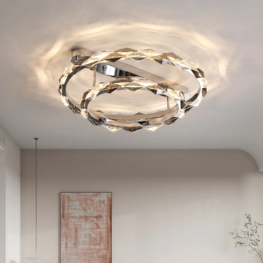 Modern Luxury Crystal Ceiling Light Indoor LED Chrome Chandelier Bedroom Parlor Kitchen Restaurant Decor Ceiling Light Main Lamp 
Modern Luxury Crystal Ceiling Light Indoor LED Chrome Chandelier Bedroom Parlor Kitchen Restaurant Decor Ceiling Light Main Lamp