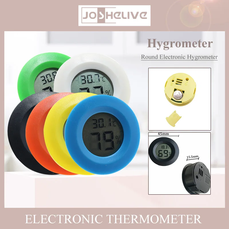

2in1 Refrigerator Thermometers Thermometer Hygrometer Humidity Temperature Measuring Lcd Display Digital Car Thermometer Mini