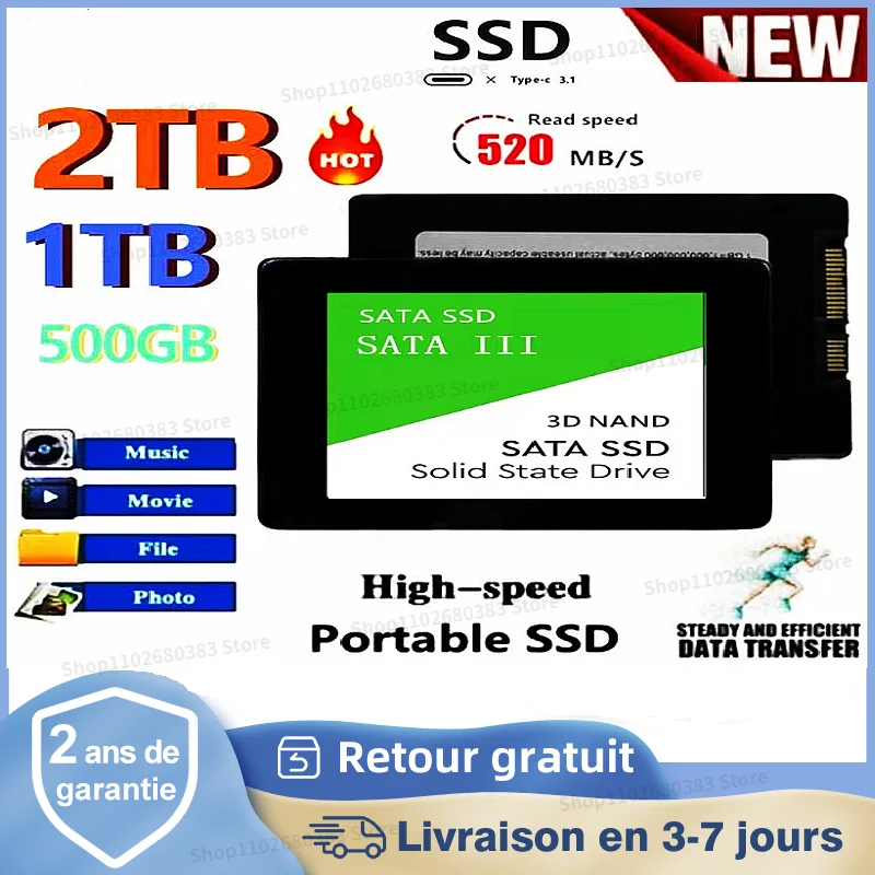Original Portable SSD 2TB 2.5Inch 4TB Sata III Hard Drive For Laptop Micro Computer Desktop 1TB Internal Solid State Hard Disk
Original Portable SSD 2TB 2.5Inch 4TB Sata III Hard Drive For Laptop Micro Computer Desktop 1TB Internal Solid State Hard Disk