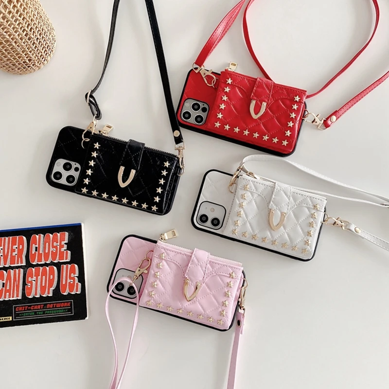 Роскошный кожаный чехол-кошелек с отделением для карт и ремешком через плечо, чехол для телефона iPhone 13, 12, 11 Pro, XS, MAX, XR, X, 7, 8 Plus, чехол с ремешко...
Роскошный кожаный чехол-кошелек с отделением для карт и ремешком через плечо, чехол для телефона iPhone 13, 12, 11 Pro, XS, MAX, XR, X, 7, 8 Plus, чехол с ремешко...