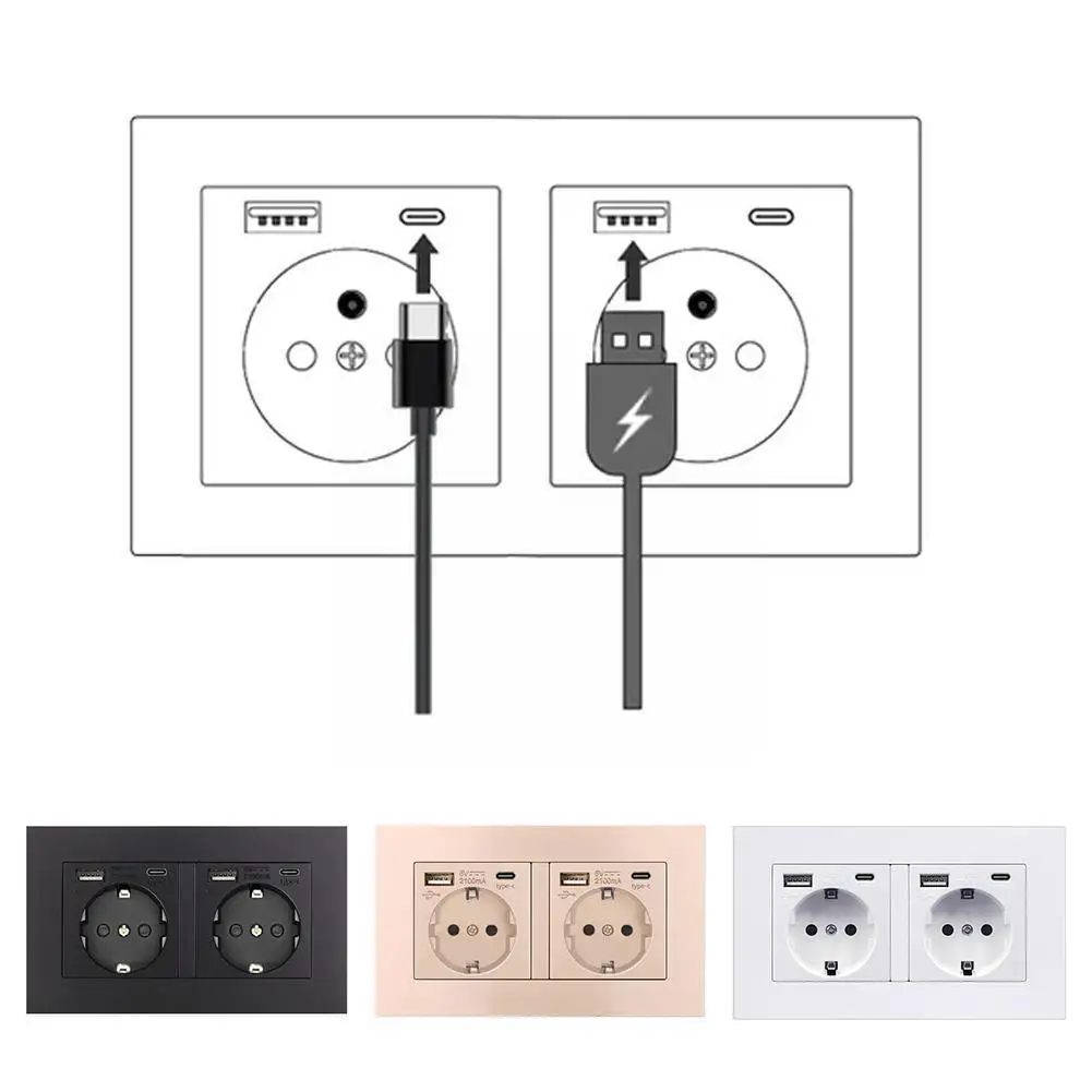 Немецкая панельная розетка 16 А, электрическая розетка с двумя портами USB + зарядное устройство Type-C, эффективная зарядка, черная, белая, высокоскоростная T6D0
Немецкая панельная розетка 16 А, электрическая розетка с двумя портами USB + зарядное устройство Type-C, эффективная зарядка, черная, белая, высокоскоростная T6D0