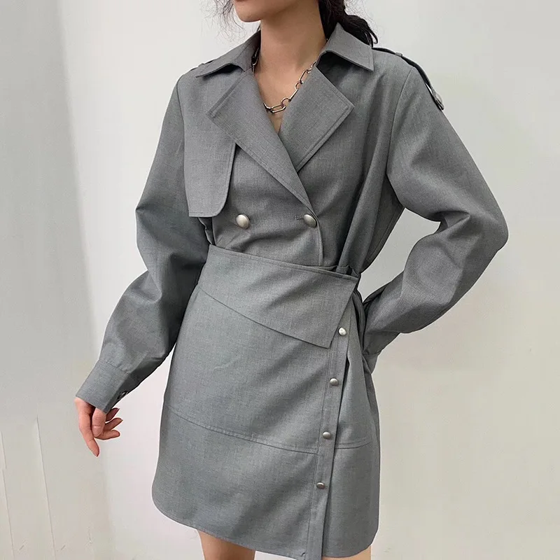 Women's Spring Autumn Elegant Worwear Suit Dress Stylish Long Sleeve Notched Collar Elastic Waist Irregular Dresses Vestido
Women's Spring Autumn Elegant Worwear Suit Dress Stylish Long Sleeve Notched Collar Elastic Waist Irregular Dresses Vestido