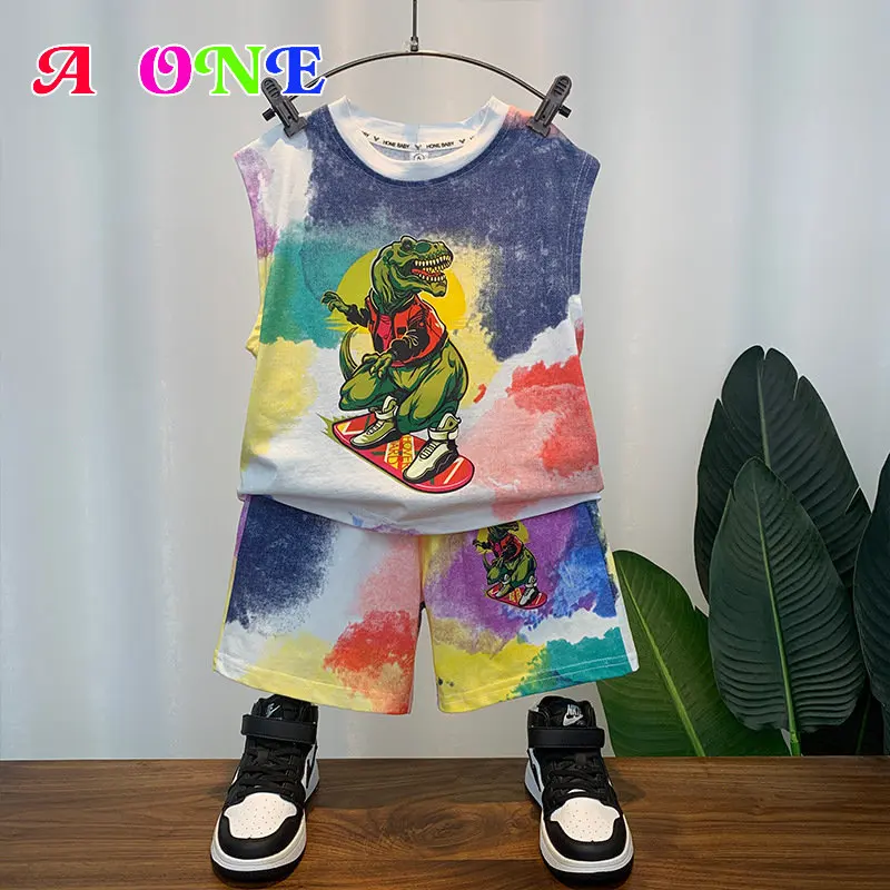 summer boys clothes kids tee clothing baby vest + short 2 pcs set fashion Tyrannosaurus Rex t-shirt outfits 2-14yrs
summer boys clothes kids tee clothing baby vest + short 2 pcs set fashion Tyrannosaurus Rex t-shirt outfits 2-14yrs