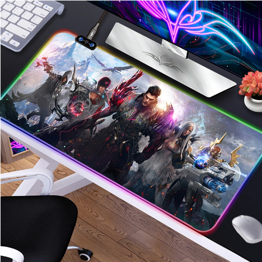 

LOST ARK Large Gaming RGB Mouse Pad Computer Mousepad PC Gamer Laptop Mouse Mat Office Mausepad XXL Carpet Keyboard Mat Desk Pad