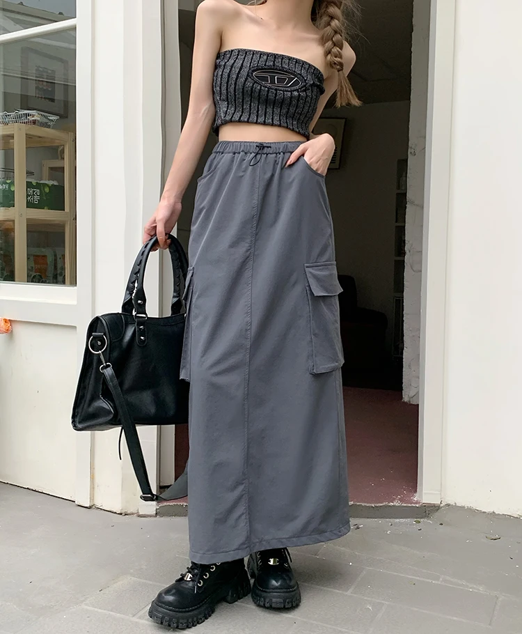 GDZS Women Casual Streetwear Grunge Punk Adjustable Drawstring Skirts Harajuku Vintage High Waist Pocket Baggy Long Skirt Ulzzan
GDZS Women Casual Streetwear Grunge Punk Adjustable Drawstring Skirts Harajuku Vintage High Waist Pocket Baggy Long Skirt Ulzzan