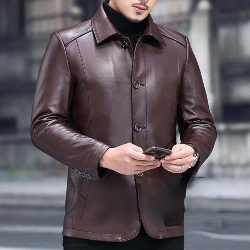 Man Slim Fit Real Leather Jacket Genuine Leather Jackets Fashion Leather Coats Male Thin Trend Real Leather Pockets Jacket G135
Man Slim Fit Real Leather Jacket Genuine Leather Jackets Fashion Leather Coats Male Thin Trend Real Leather Pockets Jacket G135