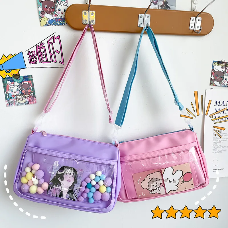 New Japanese Style Crossbody Bags For Women Transparent Pocket Itabag Girl Kawaii Shoulder Bag School JK Messenger Bag ita bag
New Japanese Style Crossbody Bags For Women Transparent Pocket Itabag Girl Kawaii Shoulder Bag School JK Messenger Bag ita bag