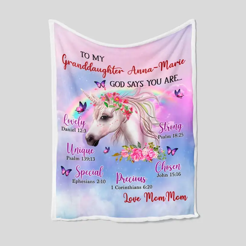 To My Granddaughter Blanket, Personalized Name Blanket, Unicorn Blanket, Grandpa Blanket, Family Throw Blanket
To My Granddaughter Blanket, Personalized Name Blanket, Unicorn Blanket, Grandpa Blanket, Family Throw Blanket