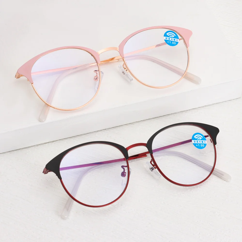 Women Portable +1.0~+4.0 Metal Frame Far Sight Eyewear Anti-UV Blue Rays Presbyopia Eyeglasses Reading Glasses
Women Portable +1.0~+4.0 Metal Frame Far Sight Eyewear Anti-UV Blue Rays Presbyopia Eyeglasses Reading Glasses