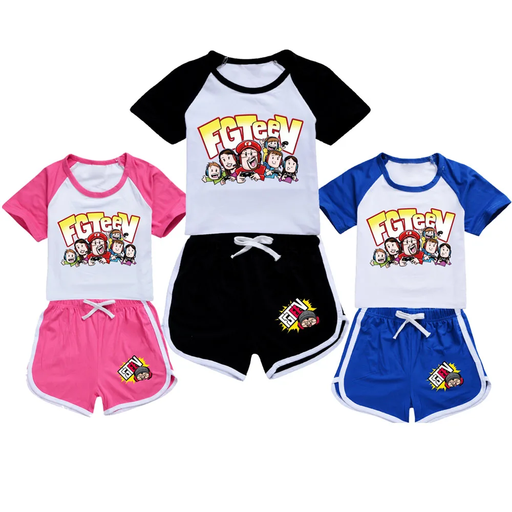 Fgteeve Kids Clothes Boys Girls Tshirts + Shorts Tracksuits Suits Summer Children Toddler Sports Cotton Clothing Fgteevs Pajamas
Fgteeve Kids Clothes Boys Girls Tshirts + Shorts Tracksuits Suits Summer Children Toddler Sports Cotton Clothing Fgteevs Pajamas