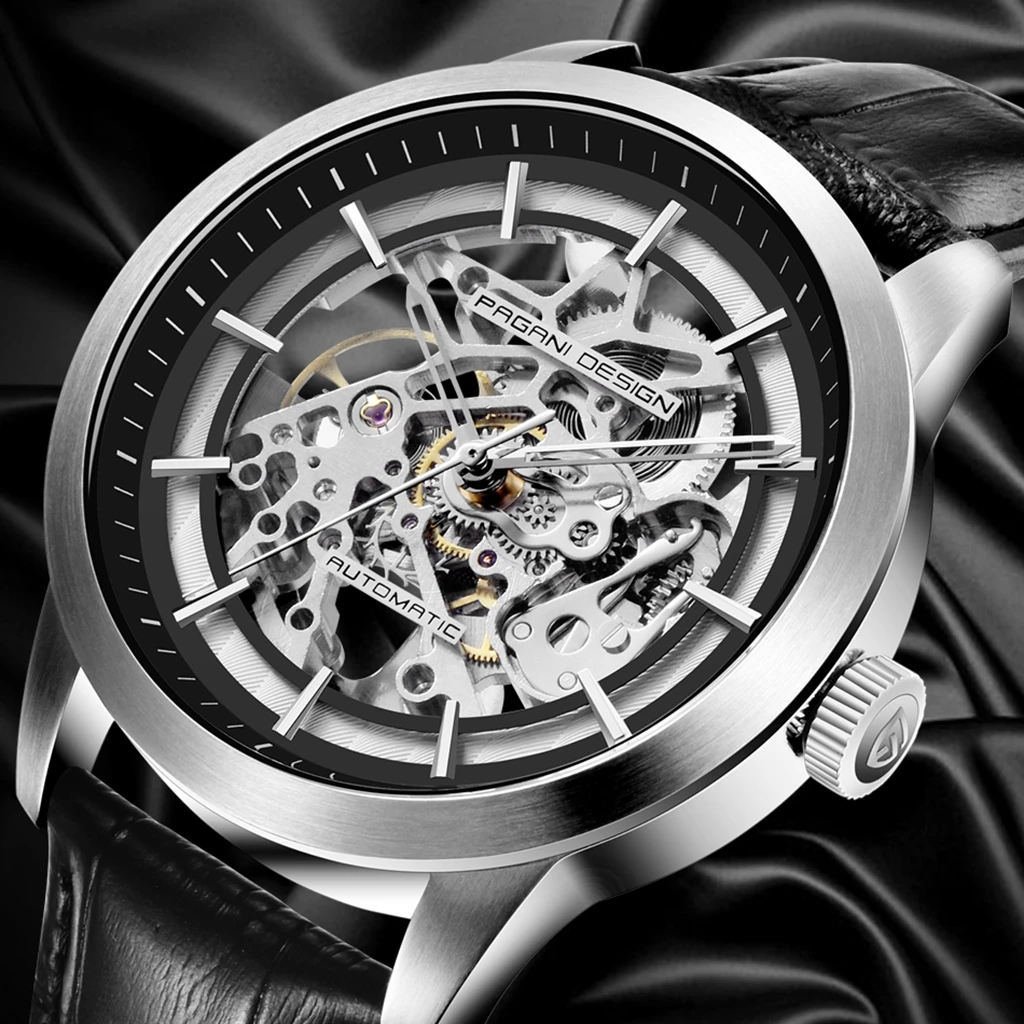 PAGANI DESIGN Brand Hot Sale 43mm Skeleton Hollow Leather Men's Wrist Watches Luxury Mechanical Male Clock New Relogio Masculino
PAGANI DESIGN Brand Hot Sale 43mm Skeleton Hollow Leather Men's Wrist Watches Luxury Mechanical Male Clock New Relogio Masculino