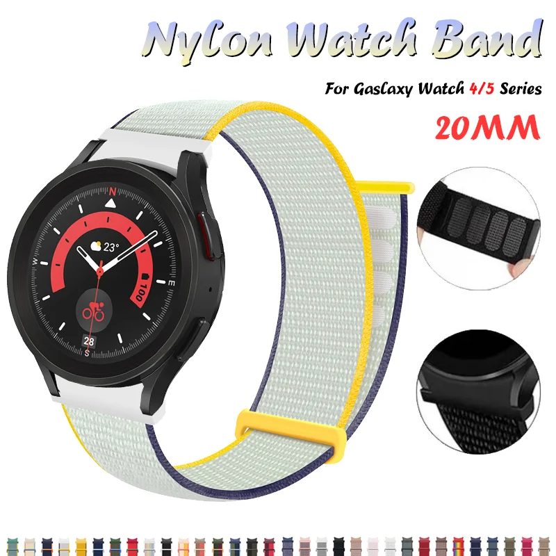 20mm Nylon Watch Band for Samsung Watch 4 40mm 44mm Sport Woven Strap for Galaxy Watch 4 Classic 42mm 46mm Replacement Bracelet
20mm Nylon Watch Band for Samsung Watch 4 40mm 44mm Sport Woven Strap for Galaxy Watch 4 Classic 42mm 46mm Replacement Bracelet