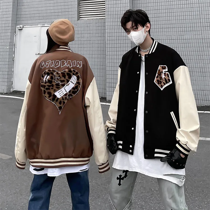 Couple Fashion Loose Print Embroidery Patchwork Baseball Jackets 2022 Spring Unisex Hip Hop Vintage Long Sleeve Streetwear Coats
Couple Fashion Loose Print Embroidery Patchwork Baseball Jackets 2022 Spring Unisex Hip Hop Vintage Long Sleeve Streetwear Coats