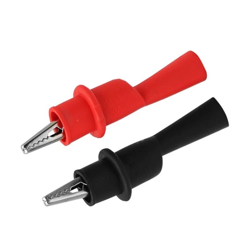 

Lightweight Insulated Full Protective Multimeter Clamp Probe Alligator Clips 1000W 10A Rubber & Metal Made