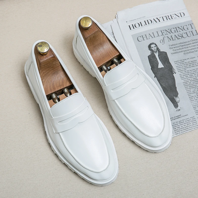 Leisure Men Leather Flats Slip on Casual Shoes Low Top Lazy Shoes Non Slip Loafers Fashion Moccasins Elegantes Dress Boat Shoes
Leisure Men Leather Flats Slip on Casual Shoes Low Top Lazy Shoes Non Slip Loafers Fashion Moccasins Elegantes Dress Boat Shoes
