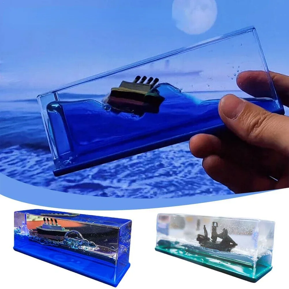 Fluid Drift Bottle Decoration Titanic Cruise Ship Hourglass Decor Desk Fluid Floating Decoration Decompression Toy Gift
Fluid Drift Bottle Decoration Titanic Cruise Ship Hourglass Decor Desk Fluid Floating Decoration Decompression Toy Gift