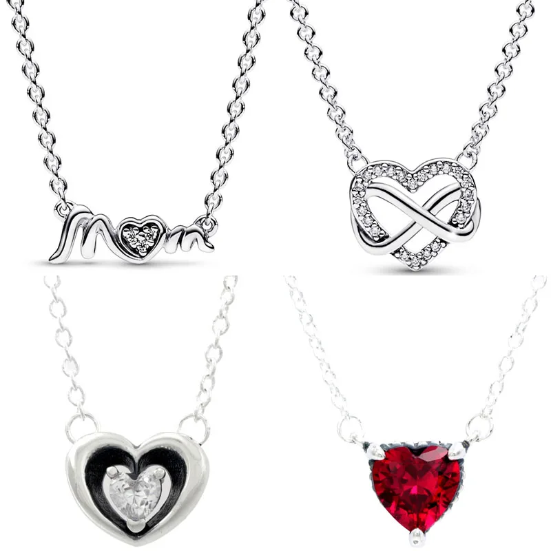 Original Sparkling Infinity Heart Halo Mum Pave Collier Necklace For 925 Sterling Silver Charm Fashion DIY Jewelry
Original Sparkling Infinity Heart Halo Mum Pave Collier Necklace For 925 Sterling Silver Charm Fashion DIY Jewelry