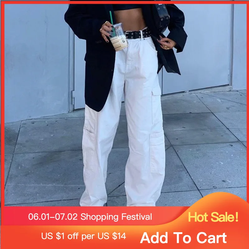 Woman Mom Jeans Vintage High Waist Cargo Straight Pants Y2k Ladies Black White Blue Jeans Femme Taille Haute Broeken Dames
Woman Mom Jeans Vintage High Waist Cargo Straight Pants Y2k Ladies Black White Blue Jeans Femme Taille Haute Broeken Dames