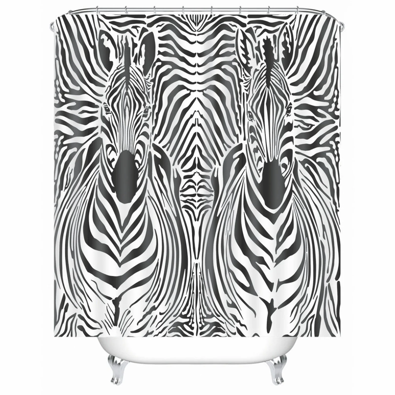 Shower Curtain Xl Long Polyester Zebra Black White Mold & Mildew Resistant Waterproofwith Rustproof Grommets Hooks
Shower Curtain Xl Long Polyester Zebra Black White Mold & Mildew Resistant Waterproofwith Rustproof Grommets Hooks