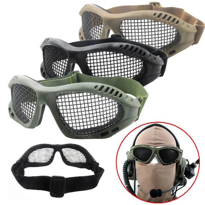 High Quality Hunting Tactical Paintball Goggles Eyewear Steel Wire Mesh Airsoft Net Glasses Shock Resistance Eye Game Protector
High Quality Hunting Tactical Paintball Goggles Eyewear Steel Wire Mesh Airsoft Net Glasses Shock Resistance Eye Game Protector