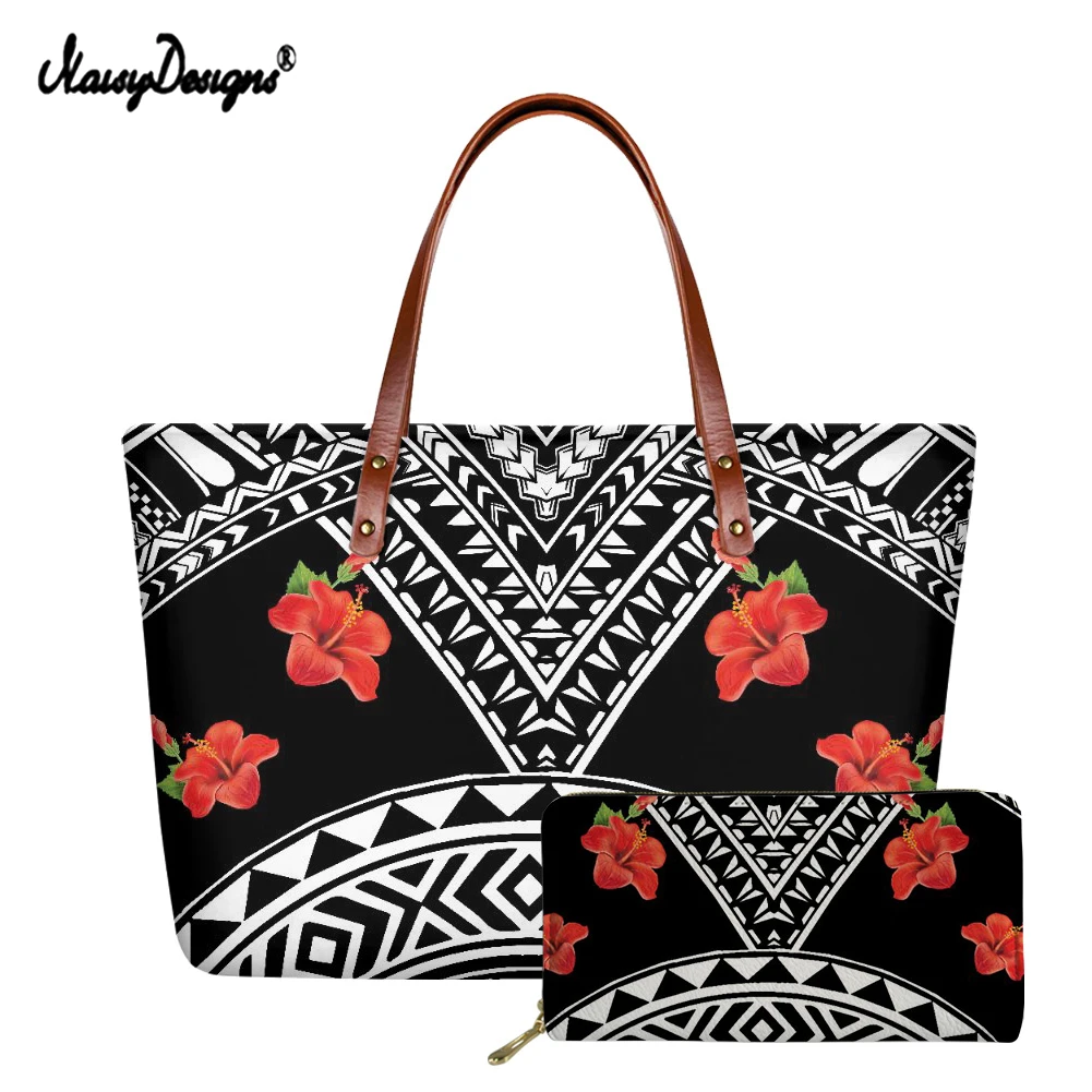 NOISYDESIGNS Women Handbag Polynesian Hibiscus Print Handbags&Purse for Ladies 2pcs/set Shoulder Totes Females Summer Beach Bags
NOISYDESIGNS Women Handbag Polynesian Hibiscus Print Handbags&Purse for Ladies 2pcs/set Shoulder Totes Females Summer Beach Bags