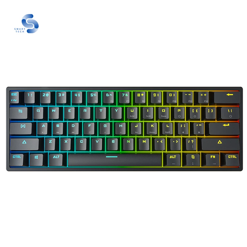 RGB Backlight Type-C wired keyboard For Gamer Laptop PC Mini Mechanical Keyboard 61 Keys
RGB Backlight Type-C wired keyboard For Gamer Laptop PC Mini Mechanical Keyboard 61 Keys