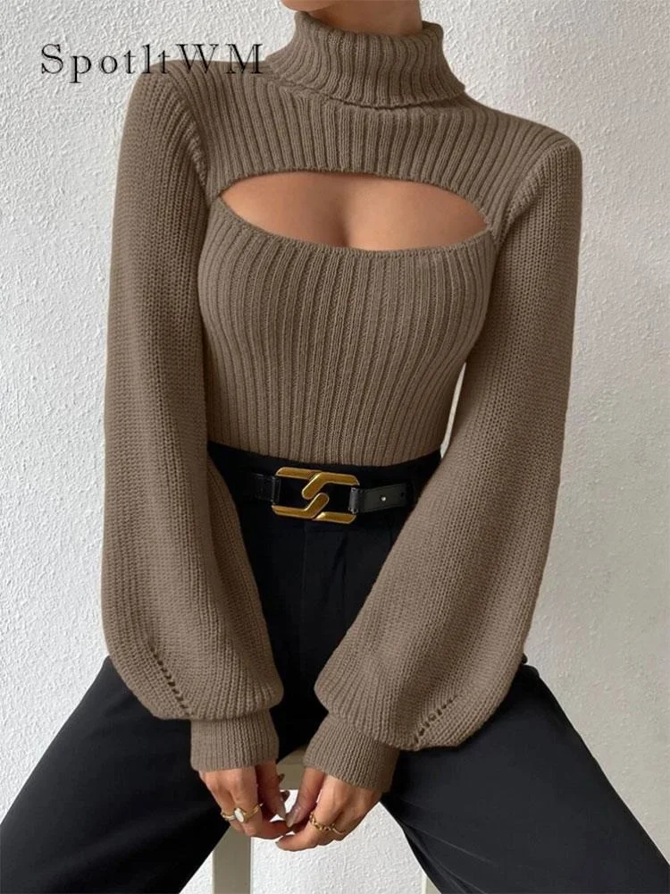 Women Sexy Solid Turtleneck Knitted Sweater Long Sleeve Hollowed Out Pullover Female Fashion Comfort Casual Slim Outerwear
Women Sexy Solid Turtleneck Knitted Sweater Long Sleeve Hollowed Out Pullover Female Fashion Comfort Casual Slim Outerwear