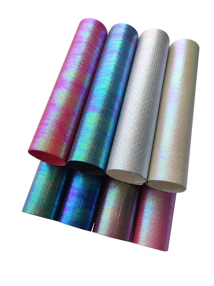 Square Pattern Embossed Holographic Iridescent PU Faux Leather for Bag/Wallpaper/Sofa
Square Pattern Embossed Holographic Iridescent PU Faux Leather for Bag/Wallpaper/Sofa