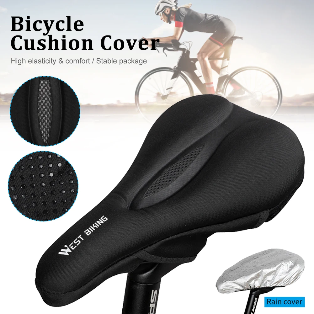Bicycle Saddle Seat Silicone Cushion Cover Extra Comfort Silica Gel Pad Cushion Cover With Rain Cover Cycling Accessories
Bicycle Saddle Seat Silicone Cushion Cover Extra Comfort Silica Gel Pad Cushion Cover With Rain Cover Cycling Accessories