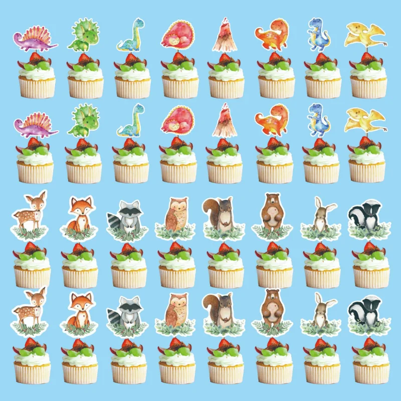 Jungle Animal Cake Topper Dinosaur Sloth Deer Happy Birthday Kids Cupcake Topperes Baking Decoration DIY Party Flag Supplies
Jungle Animal Cake Topper Dinosaur Sloth Deer Happy Birthday Kids Cupcake Topperes Baking Decoration DIY Party Flag Supplies