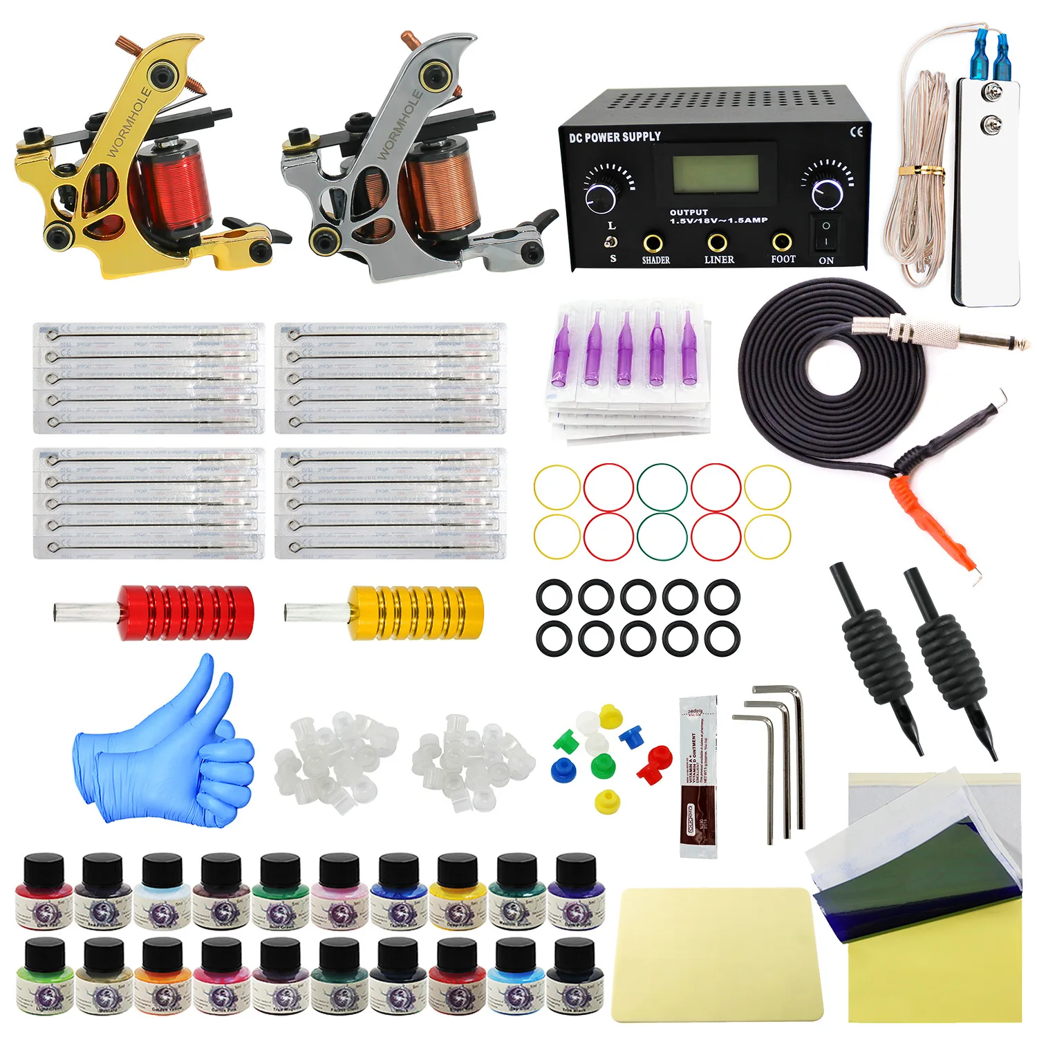 New mini tattoo machine set full set of double-adjustable power supply double-machine secant line fog machine tattoo art tool
New mini tattoo machine set full set of double-adjustable power supply double-machine secant line fog machine tattoo art tool