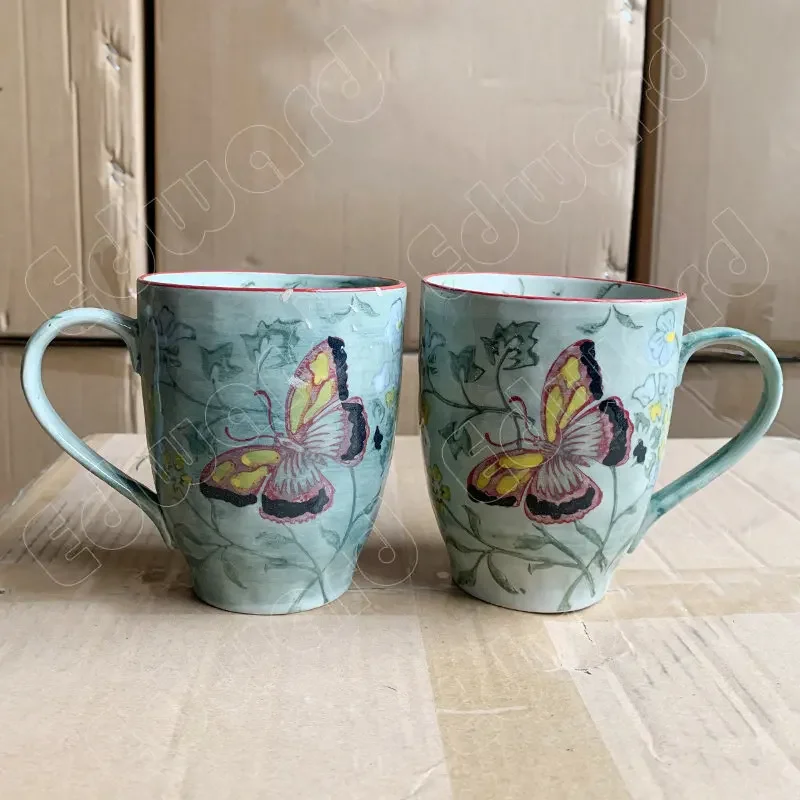 Nordic Style Creativity Cup Household Mug Butterfly Pattern Mugs Water Cups Mug Oatmeal Coffee Milk Breakfast Cups Decorations 
Nordic Style Creativity Cup Household Mug Butterfly Pattern Mugs Water Cups Mug Oatmeal Coffee Milk Breakfast Cups Decorations