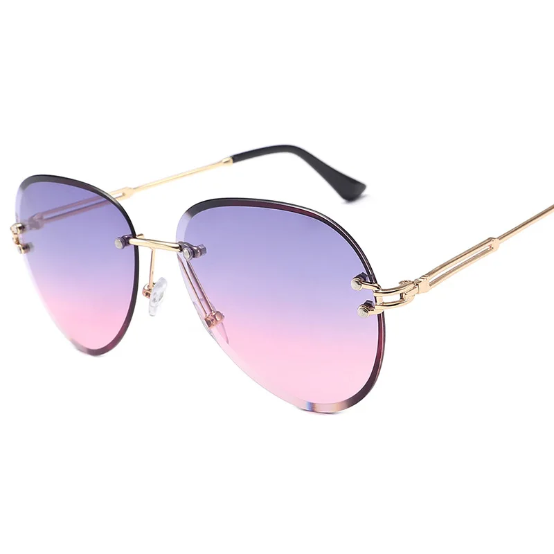 Fashion Blue Rimless Sunglasses Women 2021 UV400 Luxury Aviation Ladies Sunglasses Glasses Shades Zonnebril Dames 
Fashion Blue Rimless Sunglasses Women 2021 UV400 Luxury Aviation Ladies Sunglasses Glasses Shades Zonnebril Dames