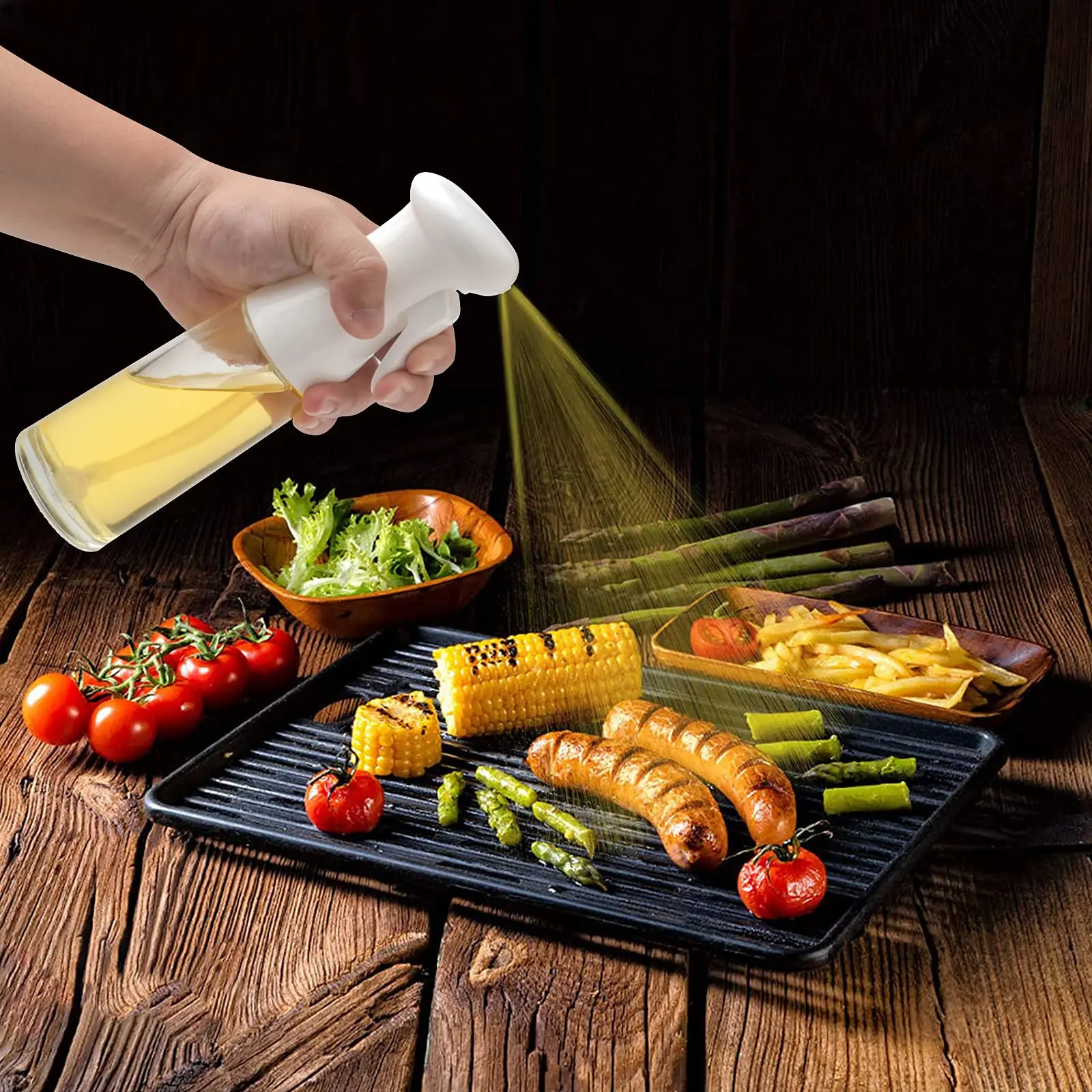 500/300/200ml Plastic Spray Oil Sprayer Bottle with Booster Pump Ultra-fine Oil Mist for Salad Baking BBQ Air Fryer Kitchen Tool
500/300/200ml Plastic Spray Oil Sprayer Bottle with Booster Pump Ultra-fine Oil Mist for Salad Baking BBQ Air Fryer Kitchen Tool