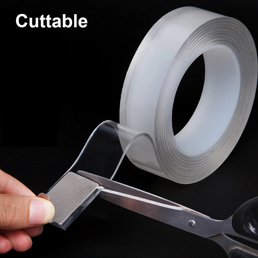Adhesive Tape Reusable Double-sided Transparent Tapes Washable Removable Traceless Trimmable Sticker Household Bathroom
Adhesive Tape Reusable Double-sided Transparent Tapes Washable Removable Traceless Trimmable Sticker Household Bathroom