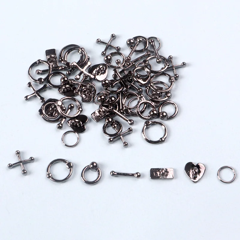 50PCS Mixed Alloy Retro Circle Charms 3D Punk Black Metal Parts Decoration Accessoires
50PCS Mixed Alloy Retro Circle Charms 3D Punk Black Metal Parts Decoration Accessoires